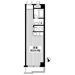 ドゥエル荻窪 3階ワンルームの間取り