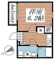 Precious Earth稲毛区稲毛 3階1Kの間取り