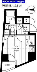 ステージファースト西新宿 ワンルームの間取図画像