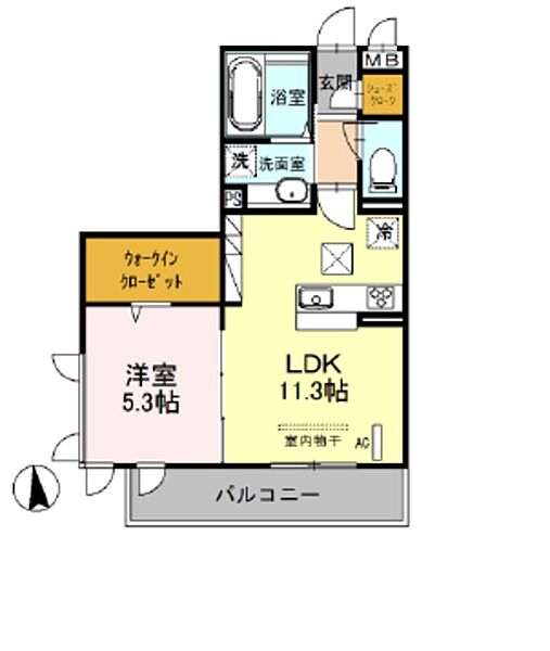 D-room TODA Front Court A ｜埼玉県戸田市大字新曽(賃貸アパート1LDK・1階・42.86㎡)の写真 その2