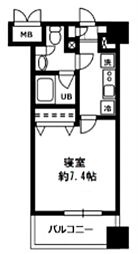 レジディア四谷三丁目 1Kの間取図画像
