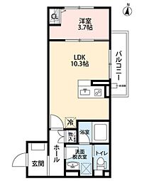 世田谷区祖師谷6丁目マンション 1LDKの間取図画像