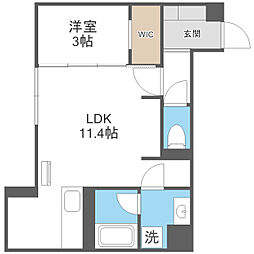 Ｄ−ＲＯＯＭ松香台 1階1LDKの間取り
