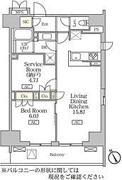 リーフシティ市川　ザ・レジデンス 3階1SLDKの間取り