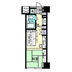 アルファコンフォート博多 ワンルームの間取図画像
