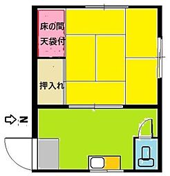 ミサトレヂデンス 3階1DKの間取り