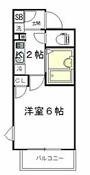 アヴァンツァーレ高輪 1階1Kの間取り