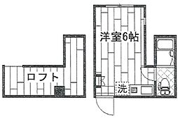 さくら元住吉 ワンルームの間取図画像