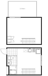 プリンセス-ライン四谷4丁目イースト 1LDKの間取図画像