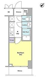 Dormouse和 1Kの間取図画像