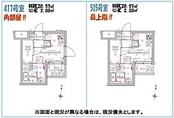 AZEST金町 5階1DKの間取り