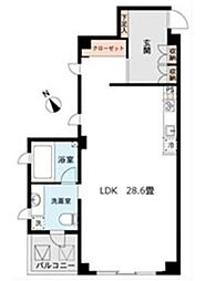 レグノ・フィーゴ駒場東大前 3階ワンルームの間取り