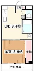 レヂオンス久米川ＰＡＲＴ5 2階1LDKの間取り