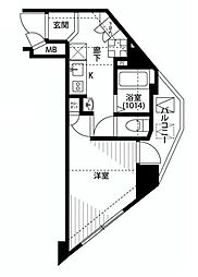 プレール・ドゥーク豊島園 1Kの間取図画像