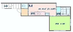 CentralHouse 1LDKの間取図画像