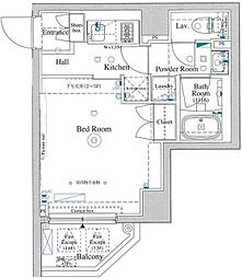 アネックス練馬高野台 3階1Kの間取り