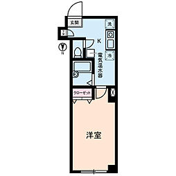レジェンド森下 1Kの間取図画像