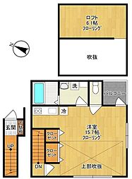 フォーラム菅野戸呂 ワンルームの間取図画像