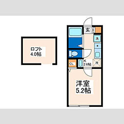 Cannabis Lagoon多摩美 1Kの間取図画像