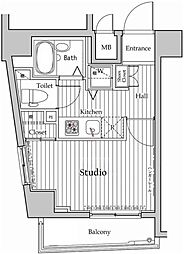 ガラ・ステージ南大塚 1Kの間取図画像