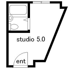ビジネスワン ワンルームの間取図画像