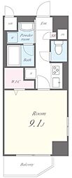 アルシェ新宿 7階1Kの間取り
