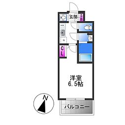 エスリード ザ・イーストレジデンス大阪城 1Kの間取図画像