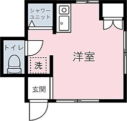 ミハマハウス ワンルームの間取図画像