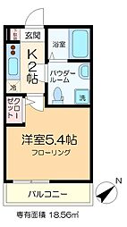 サヴォイ北千住 1Kの間取図画像