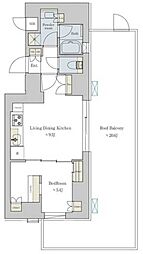 ブリリアイスト文京六義園 5階1LDKの間取り