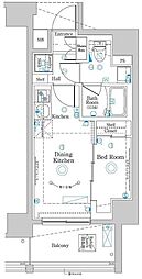 Raffistar中野本町 1DKの間取図画像