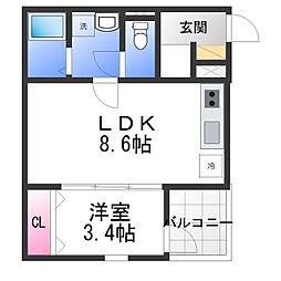 間取図画像 1LDK