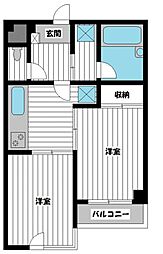 レスポワール 2DKの間取図画像
