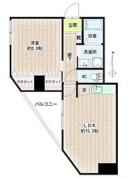 第48新井ビル 2階1LDKの間取り