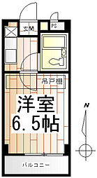 フジヨシビル 1Kの間取図画像