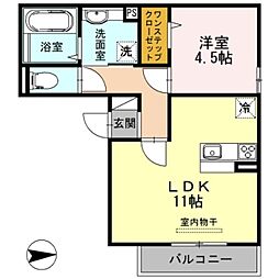 Osaka Metro長堀鶴見緑地線 横堤駅 徒歩12分の賃貸アパート 3階1LDKの間取り