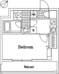 ザ・レジデンス・オブ・トーキョーKK06 4階1Kの間取り