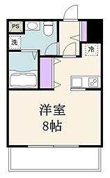 TKフラッツ草加 2階ワンルームの間取り