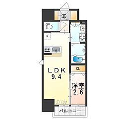CLOVERFRONT 1LDKの間取図画像