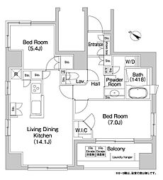 COMFORIA本駒込 2LDKの間取図画像