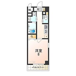 JR東海道・山陽本線 甲子園口駅 徒歩4分の賃貸マンション 3階1Kの間取り
