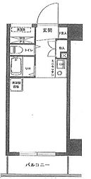ライオンズマンション鶴見第2 7階ワンルームの間取り