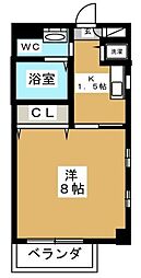 東京メトロ南北線 麻布十番駅 徒歩3分の賃貸マンション 5階1Kの間取り