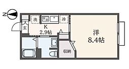 メゾン・ド・ソレイユ 1Kの間取図画像