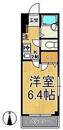 エンプレス 1Kの間取図画像