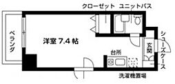 宮前平ハイツ ワンルームの間取図画像