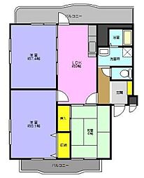 フラッドゲート 1階3LDKの間取り