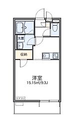 レオネクストグリーンウッド 1Kの間取図画像
