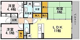 ヴェルビュー壱番館 3LDKの間取図画像