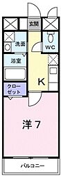 アライブ　キノ 2階1Kの間取り